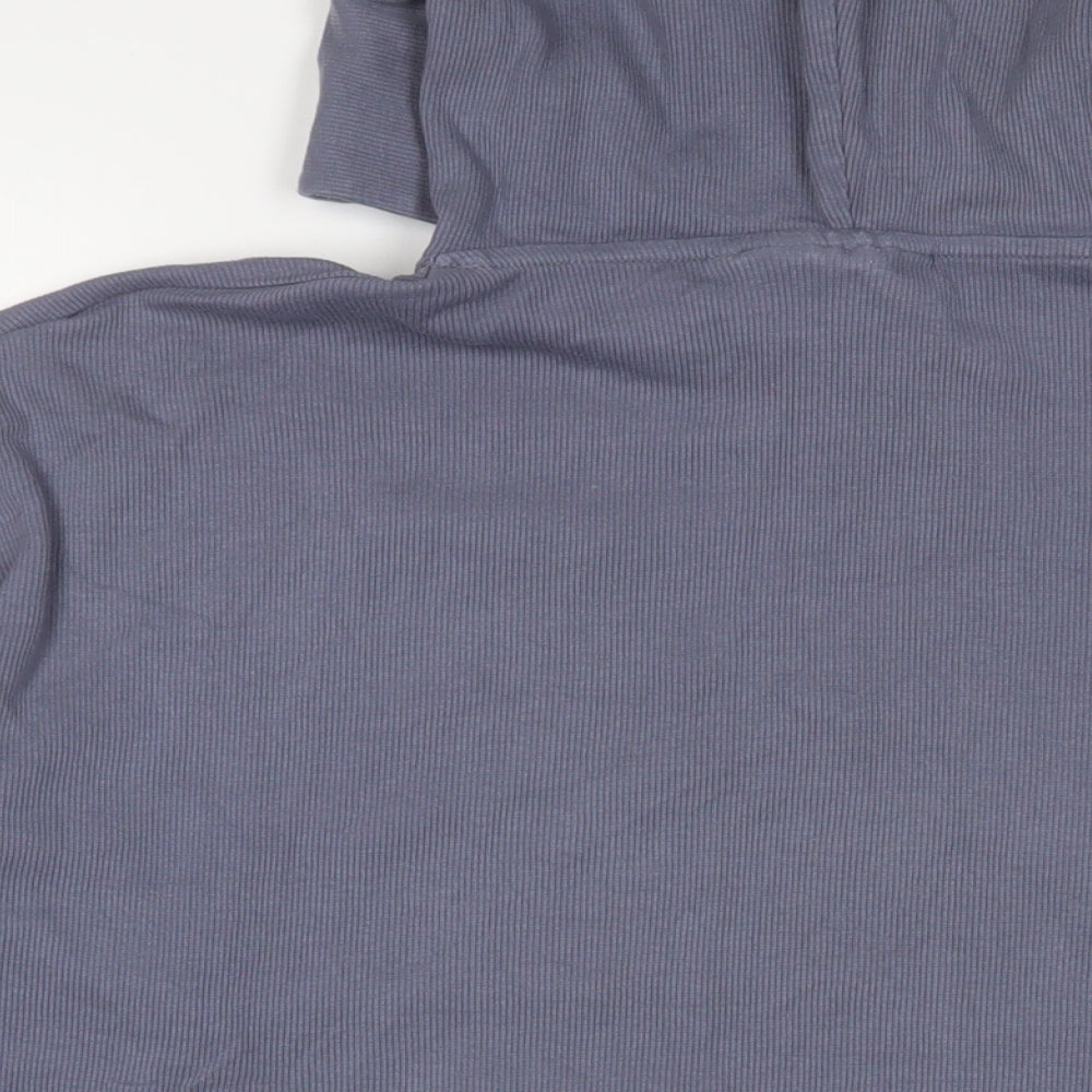 Coulture Womens Blue Cotton Pullover Hoodie Size S Pullover - Embroidered, Logo