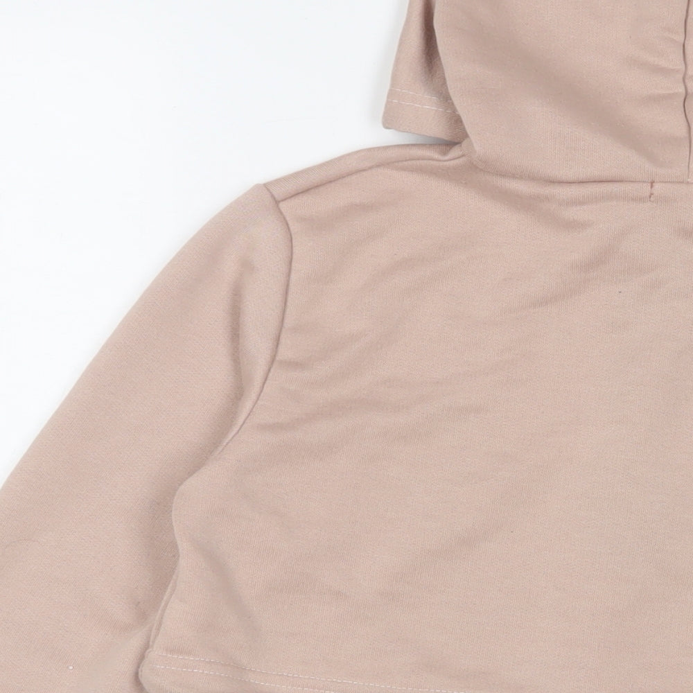 Nasty Gal Womens Pink Polyester Pullover Hoodie Size S Zip - Zip