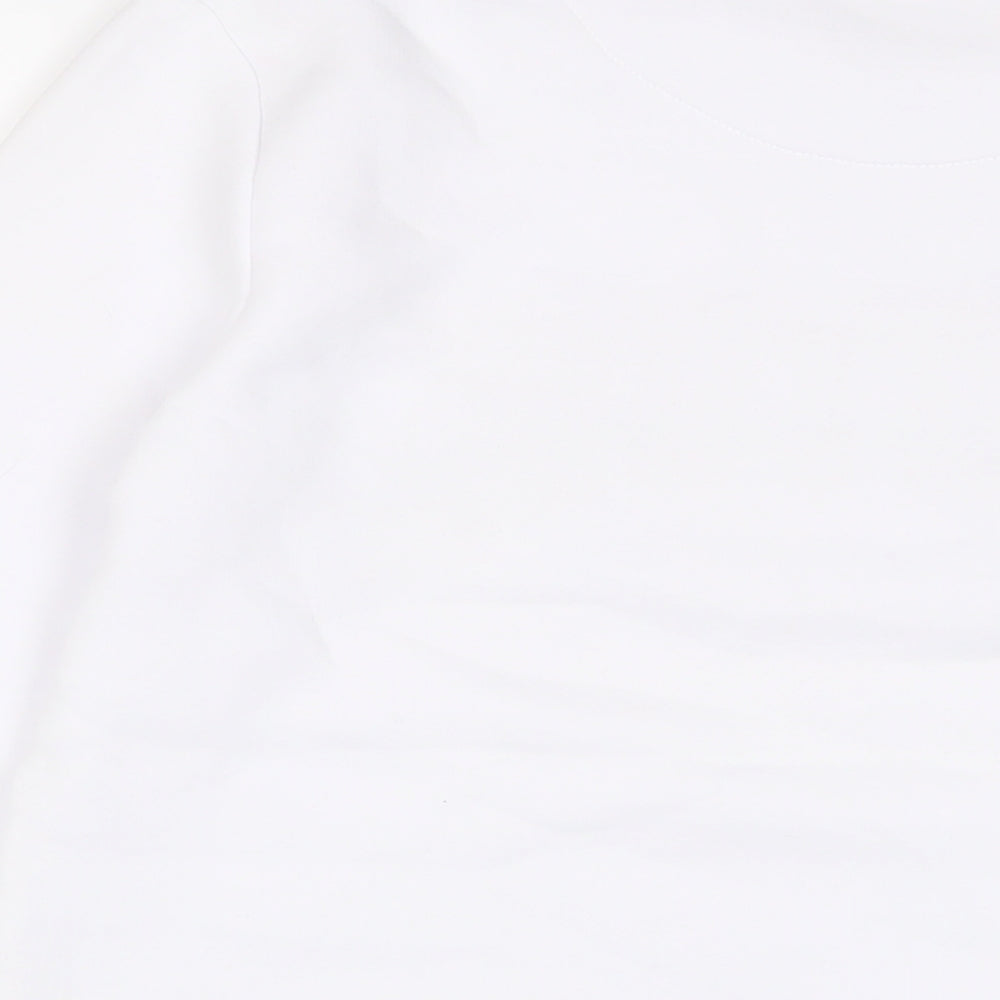 Couture Mens White Cotton Pullover Sweatshirt Size M - Logo, Embroidered