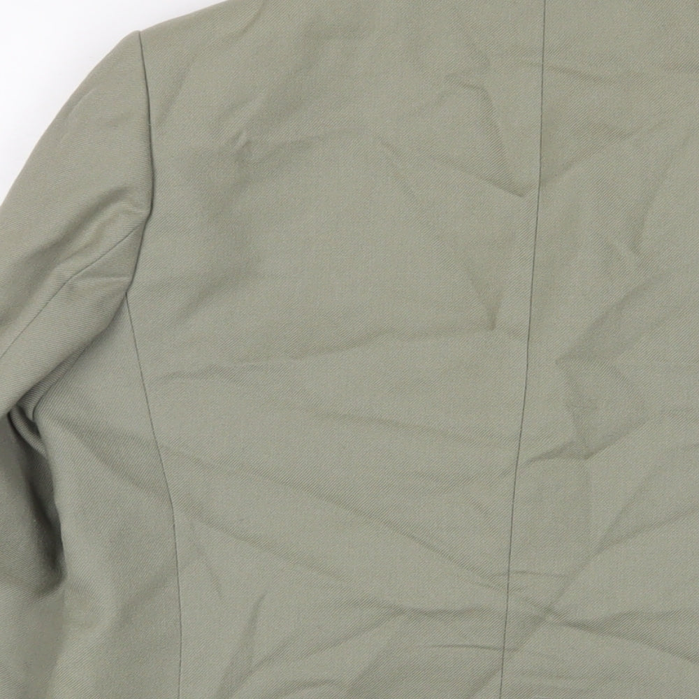 St Michael Womens Green Jacket Blazer Size 14 Button