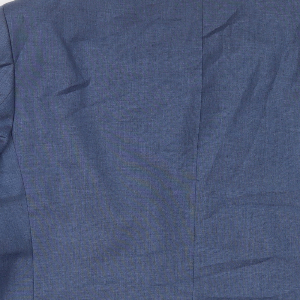 Greenwoods Mens Blue Polyester Jacket Suit Jacket Size 46 Regular