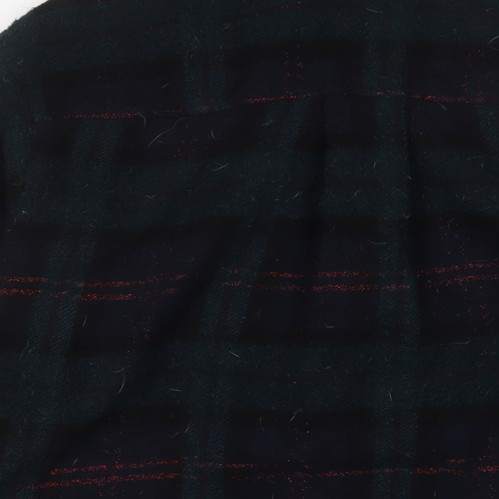 Bershka Womens Green Plaid Jacket Size XS Button
