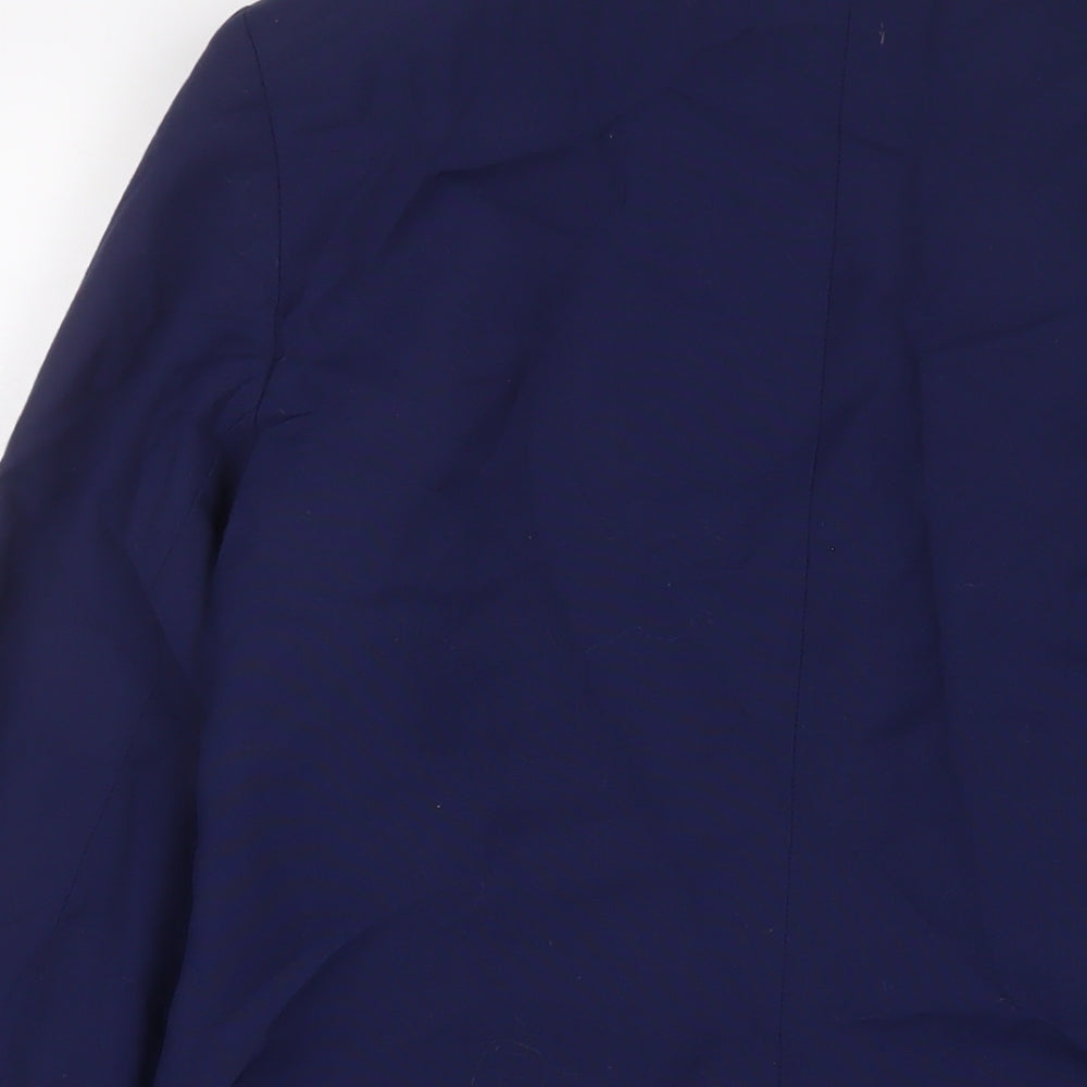Slimma Womens Blue Jacket Blazer Size 12 Button