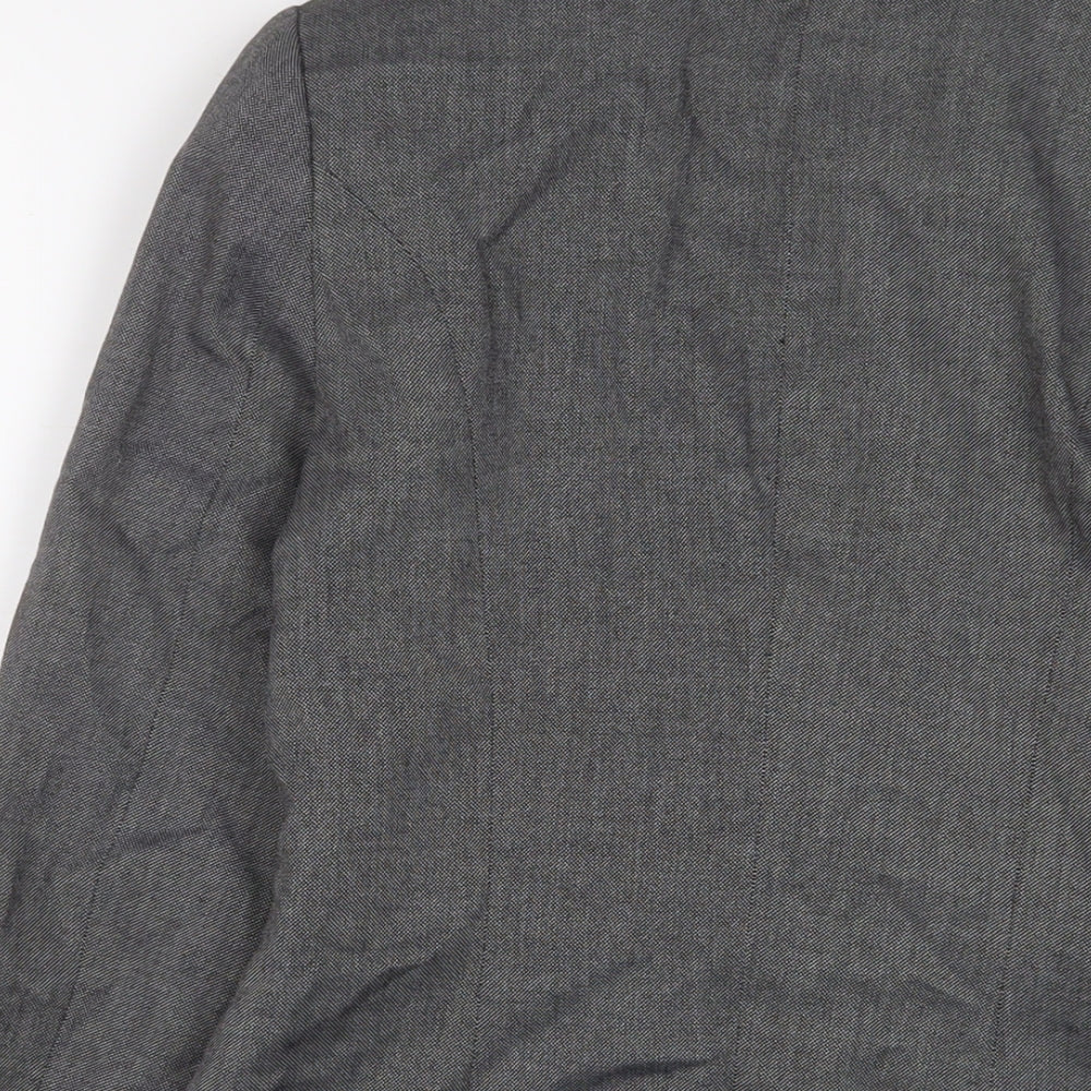 Warehouse Womens Grey Jacket Blazer Size 6 Button