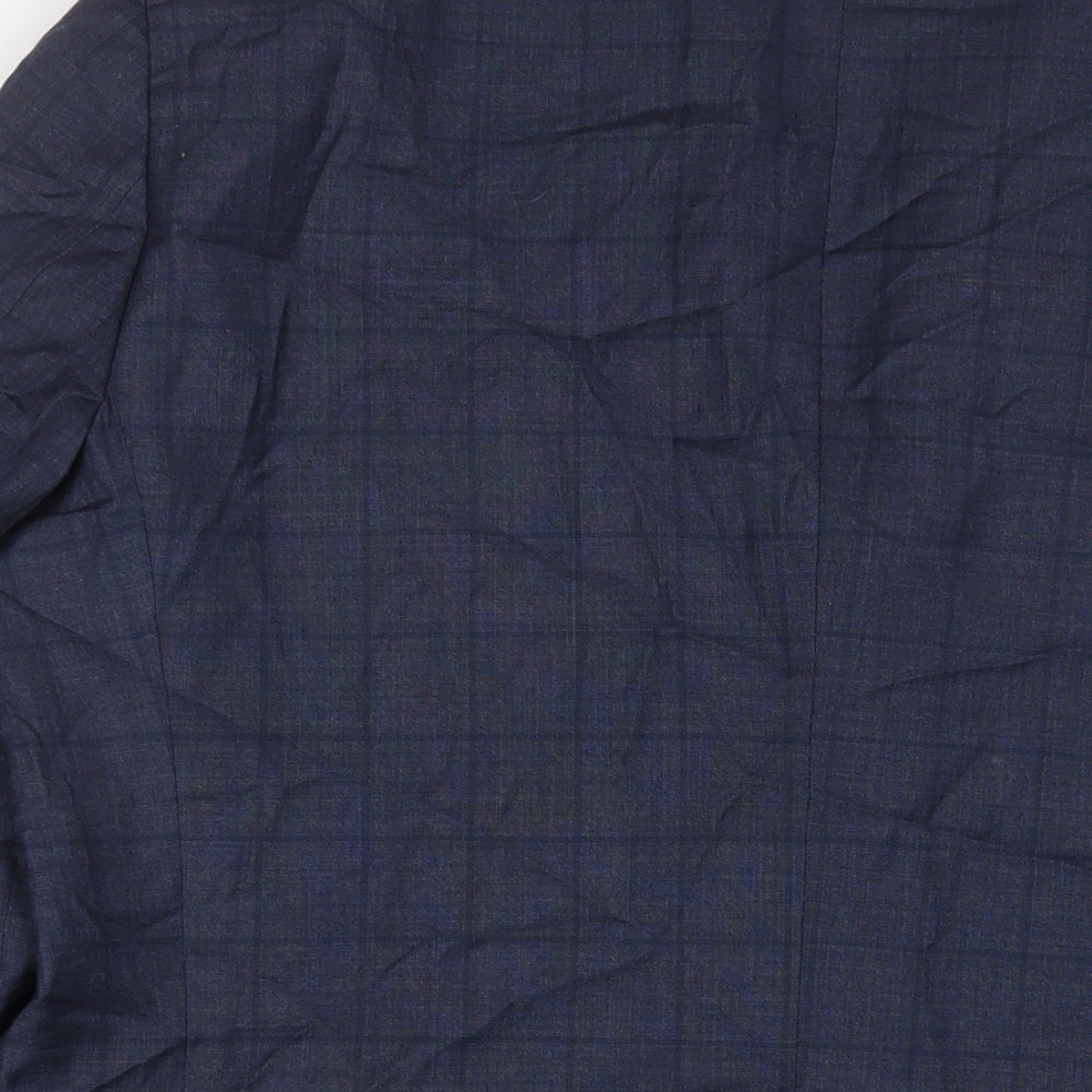 Mango Mens Blue Polyester Jacket Suit Jacket Size 44 Regular