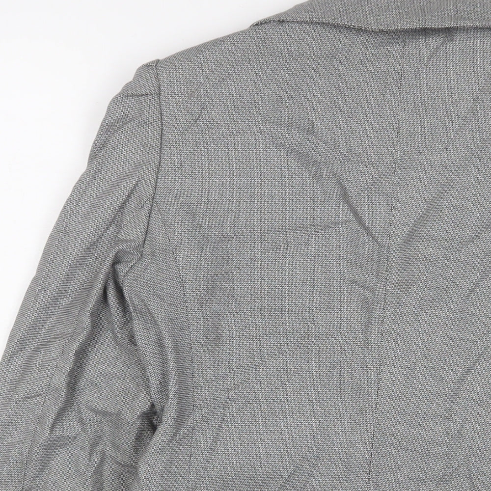 NEXT Womens Grey Jacket Blazer Size 8 Button