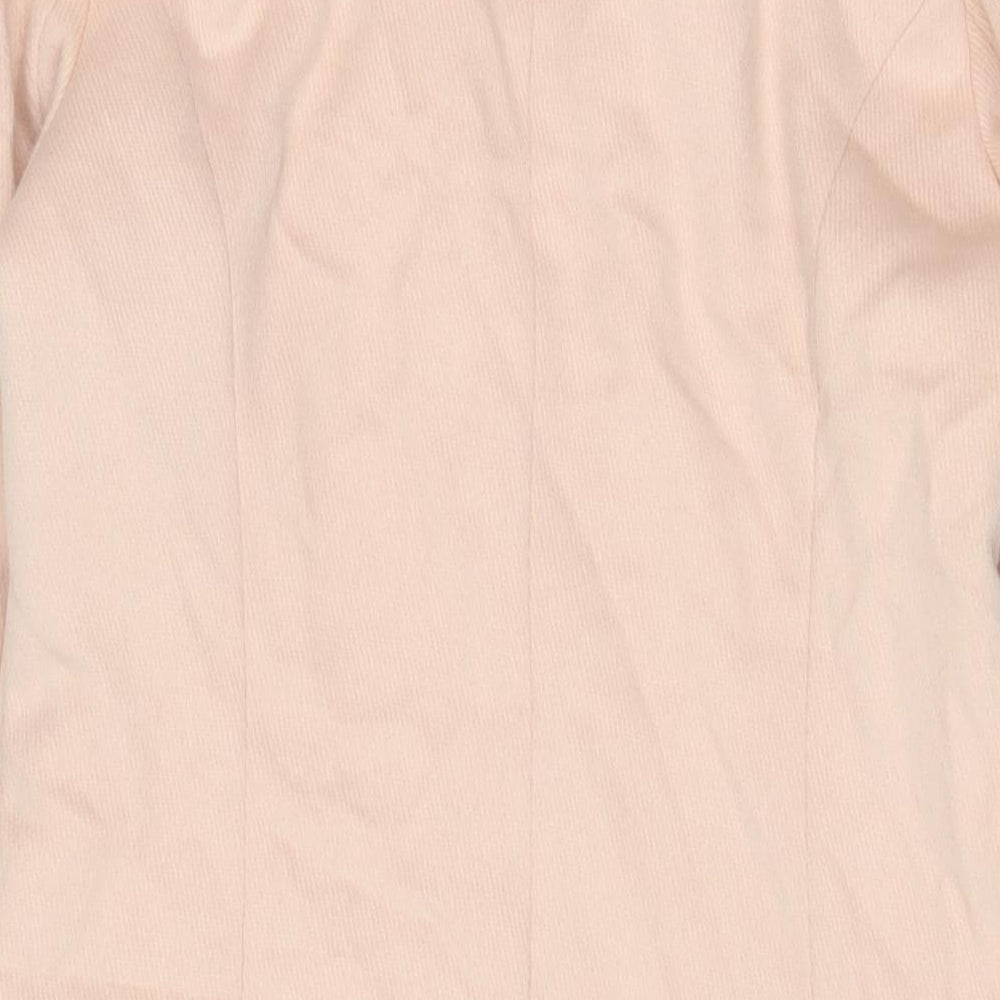 VILA Womens Pink Overcoat Coat Size S Button