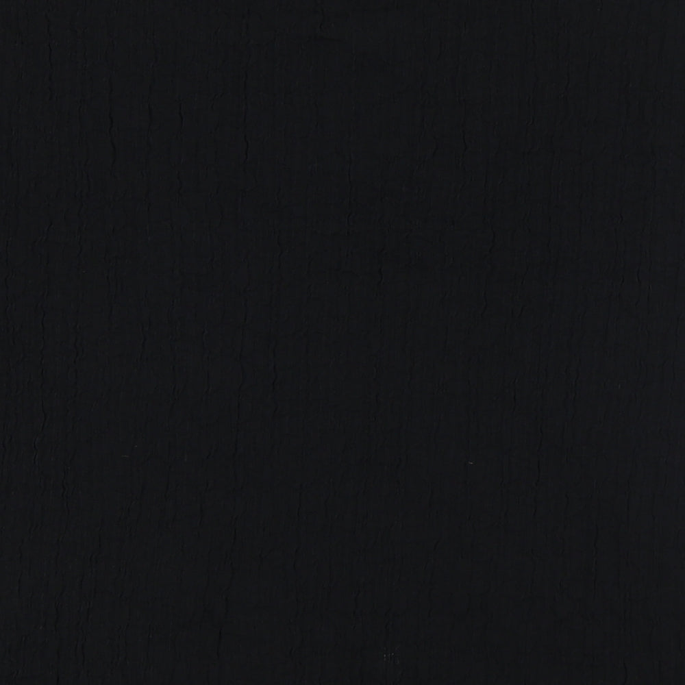 Marks & Spencer Womens Black Polyester Basic Button-Up Size 20 Boat Neck
