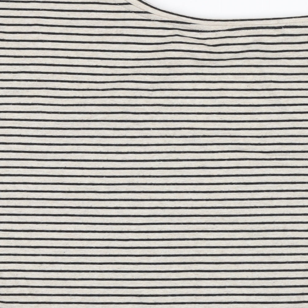 New Look Womens Grey Cotton Jersey T-Shirt Size L Crew Neck