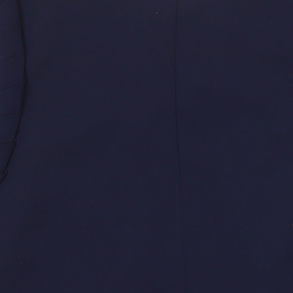 Marks & Spencer Womens Blue Polyester Tunic Blouse Size 16 Boat Neck