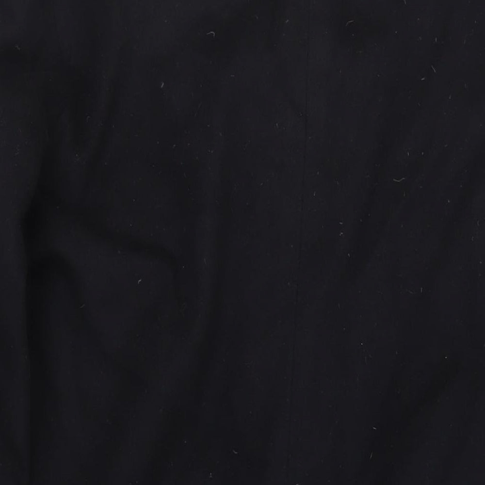 IMC Mens Black Overcoat Coat Size L Button