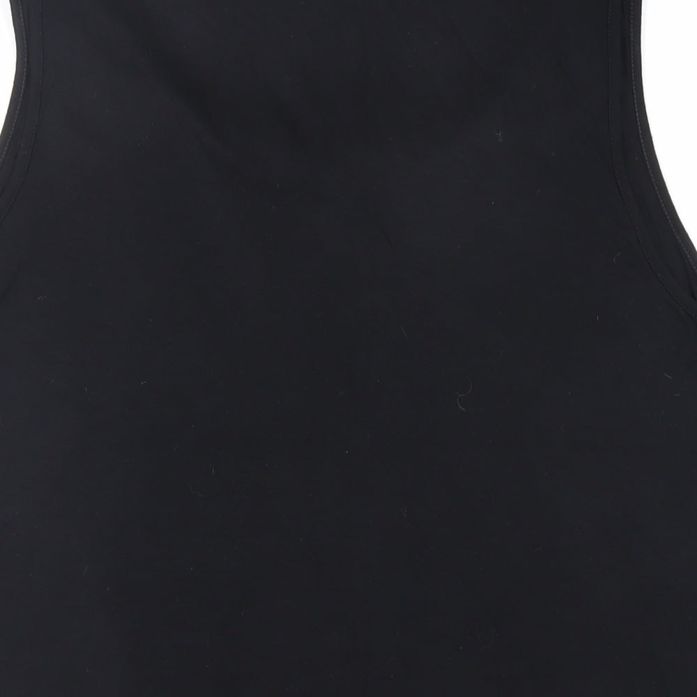 Marks & Spencer Womens Black Viscose Basic Tank Size 18 Scoop Neck