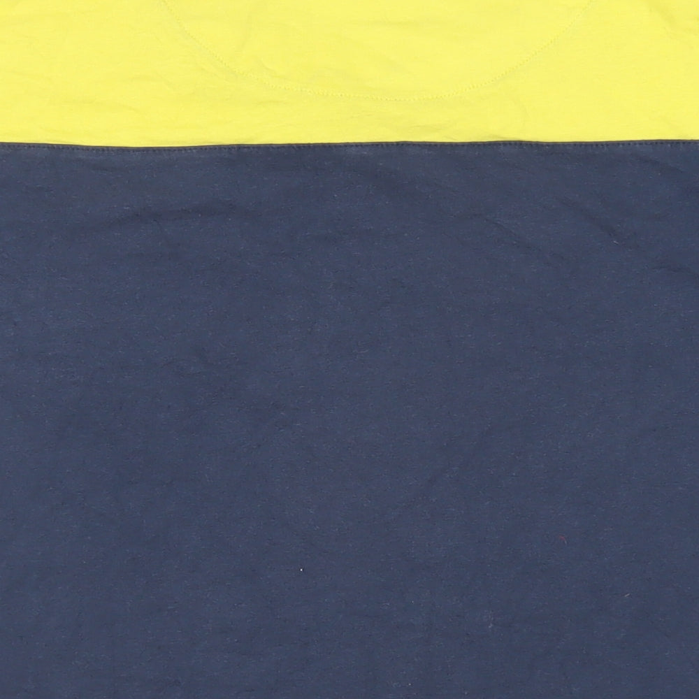Bellfield Mens Blue Cotton T-Shirt Size XL Crew Neck