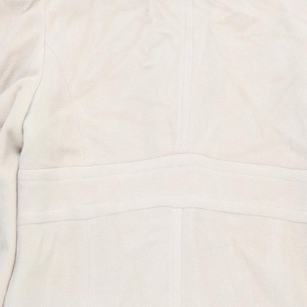NEXT Womens Beige Pea Coat Coat Size 10 Button