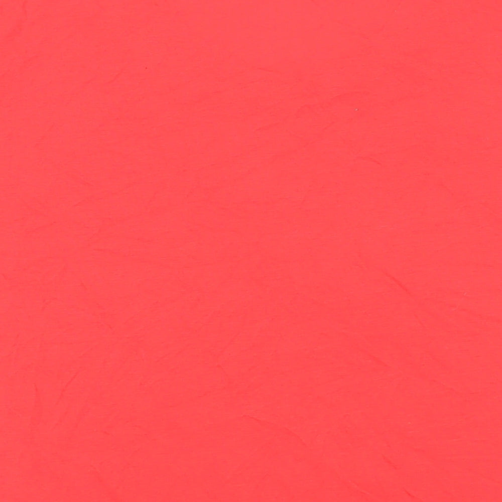 New Look Womens Red Polyester Basic T-Shirt Size 10 V-Neck