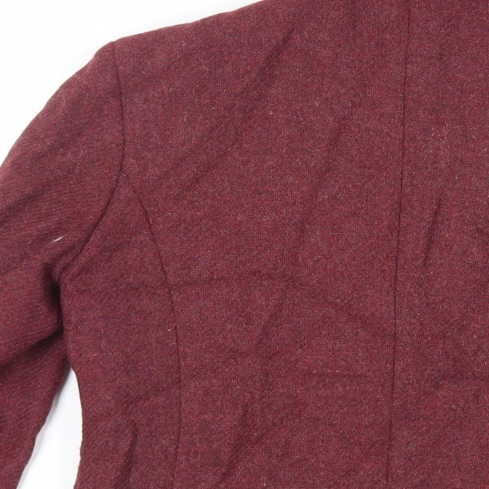 Mandy Marsh Womens Red Jacket Blazer Size 12 Button - Vintage