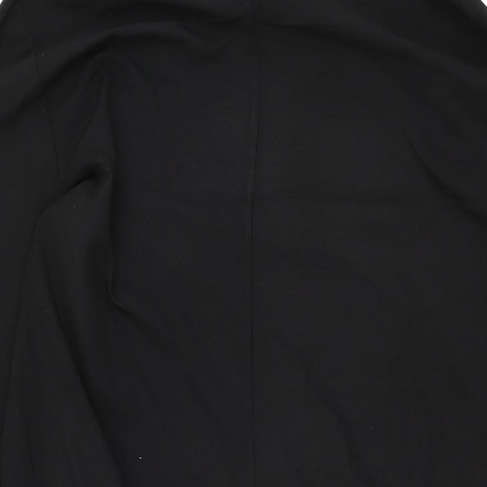 Tavin Womens Black Polyester Shift Size 12 Round Neck Button