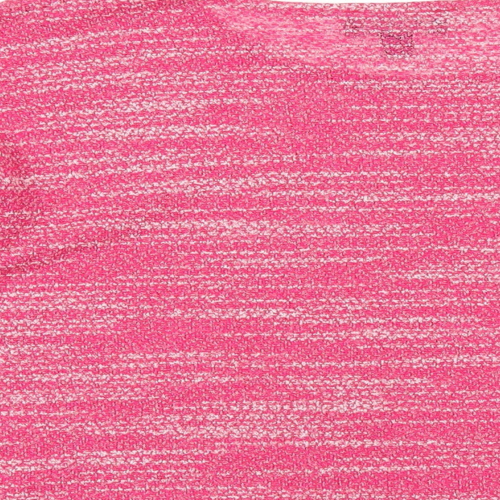 Saloos Womens Pink Polyester Basic T-Shirt Size 14 Round Neck