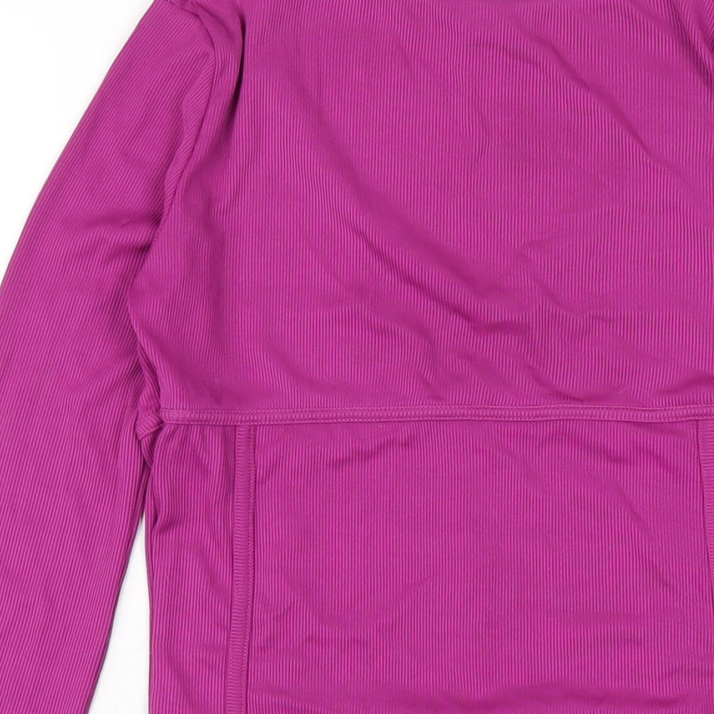 Topshop Womens Purple Polyester Basic T-Shirt Size S V-Neck