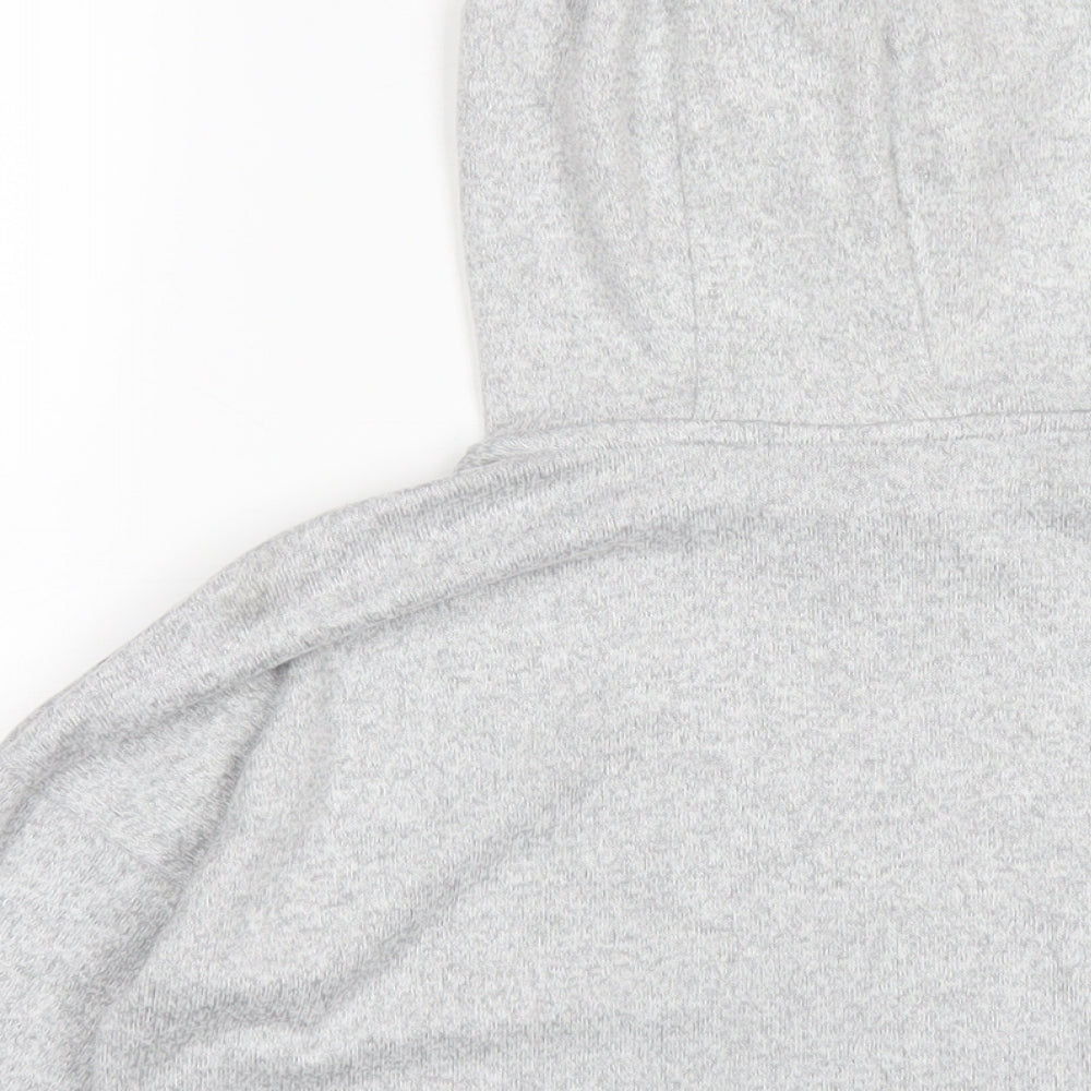 Marks & Spencer Girls Grey Vinyl Pullover Hoodie Size 10-11 Years Pullover