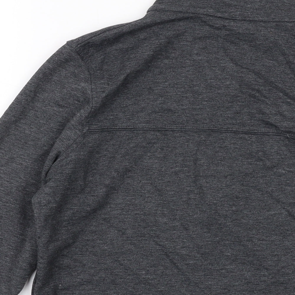 Marks & Spencer Womens Grey Cotton Full Zip Sweatshirt Size 12 Zip