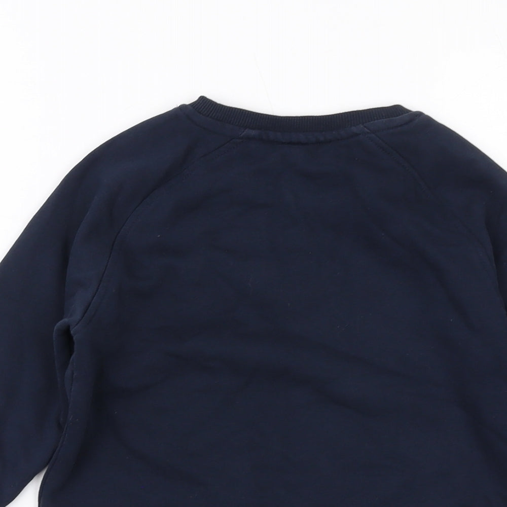 Neon Sheep Boys Blue Cotton Pullover Sweatshirt Size 7-8 Years Pullover