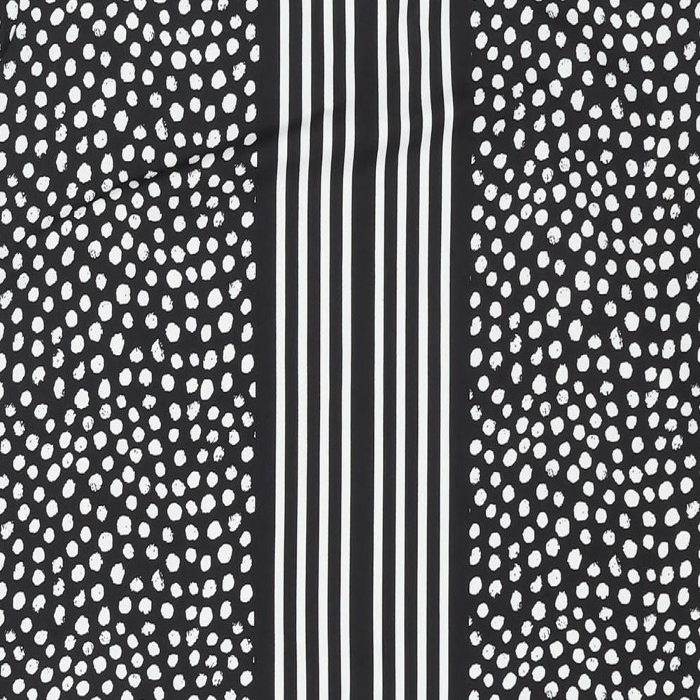 B Collection Womens Black Geometric Polyester Shift Size 18 V-Neck Pullover - Crossover Strap