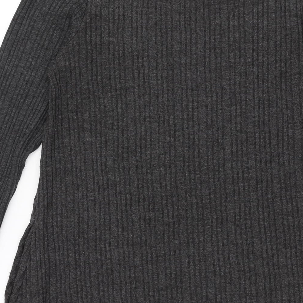 Marks & Spencer Womens Grey Polyester Shift Size 12 Round Neck Pullover