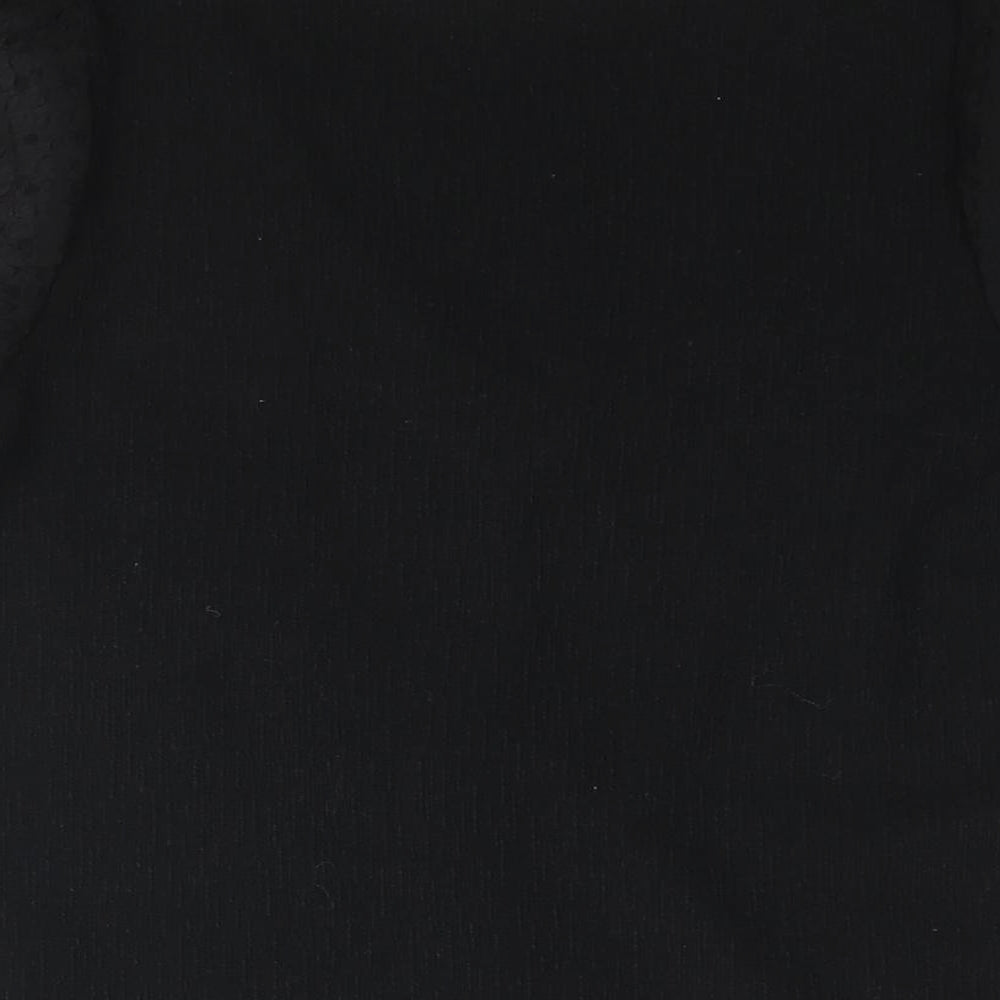 VILA Womens Black Polyester Basic Blouse Size S V-Neck