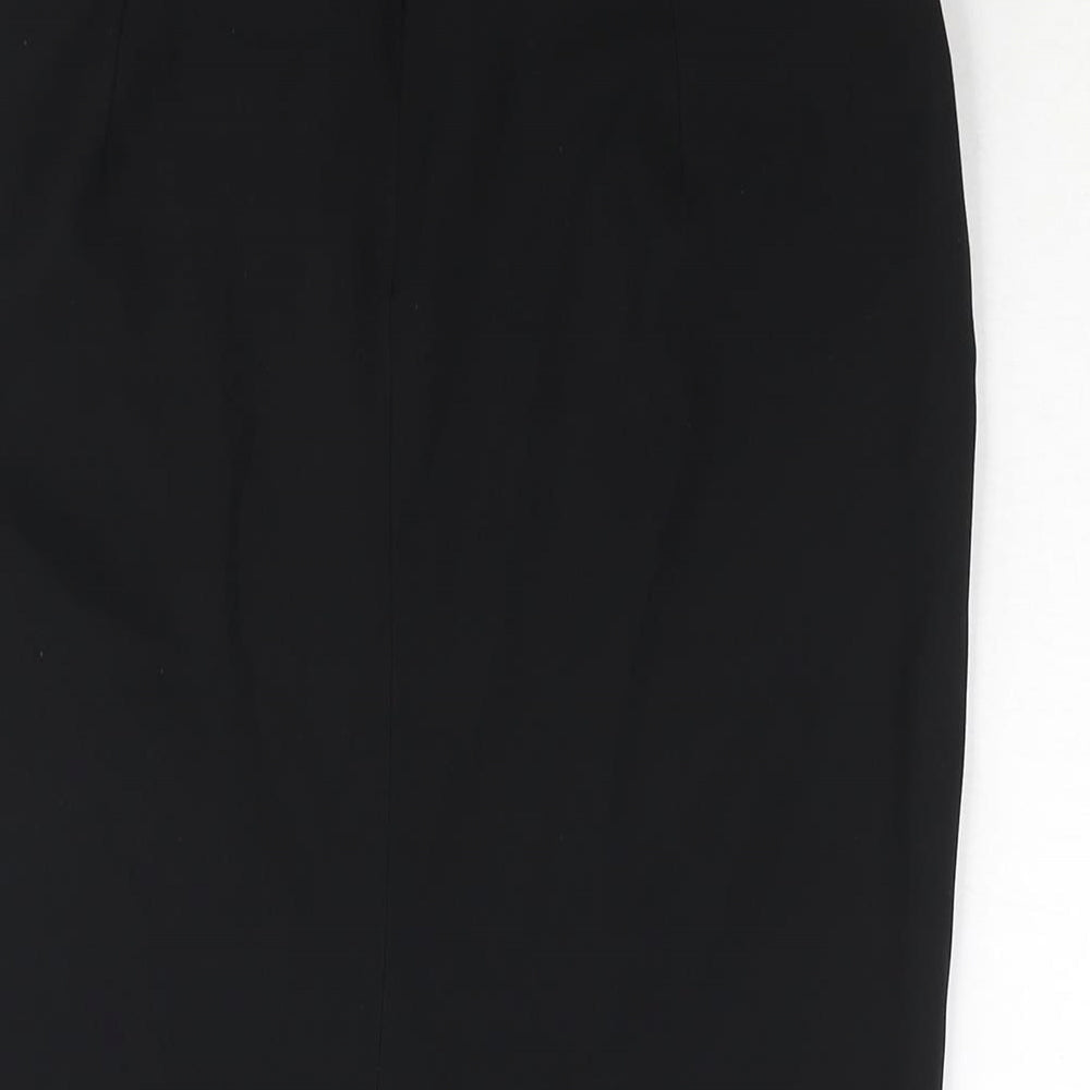 River Island Womens Black Polyester Straight & Pencil Skirt Size 10 Zip