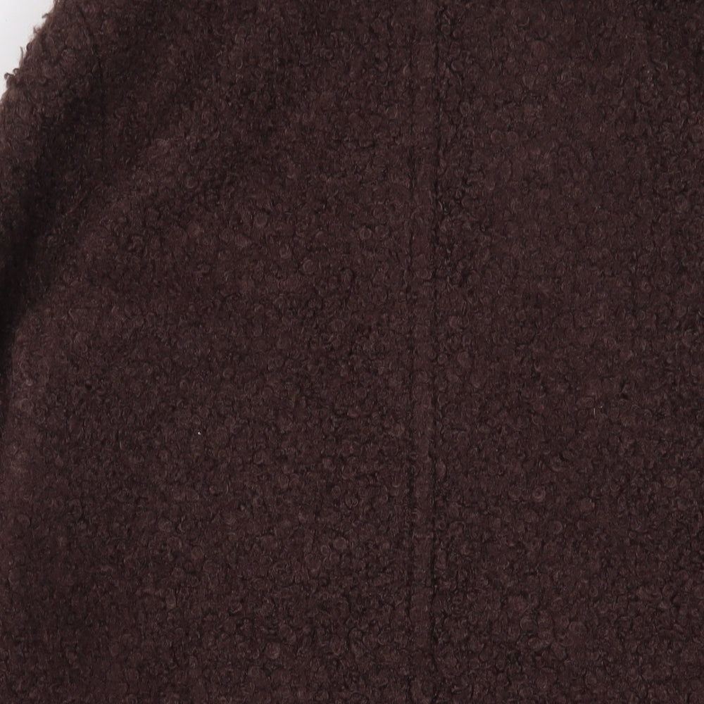 Dorothy Perkins Womens Brown Overcoat Coat Size 10 Button