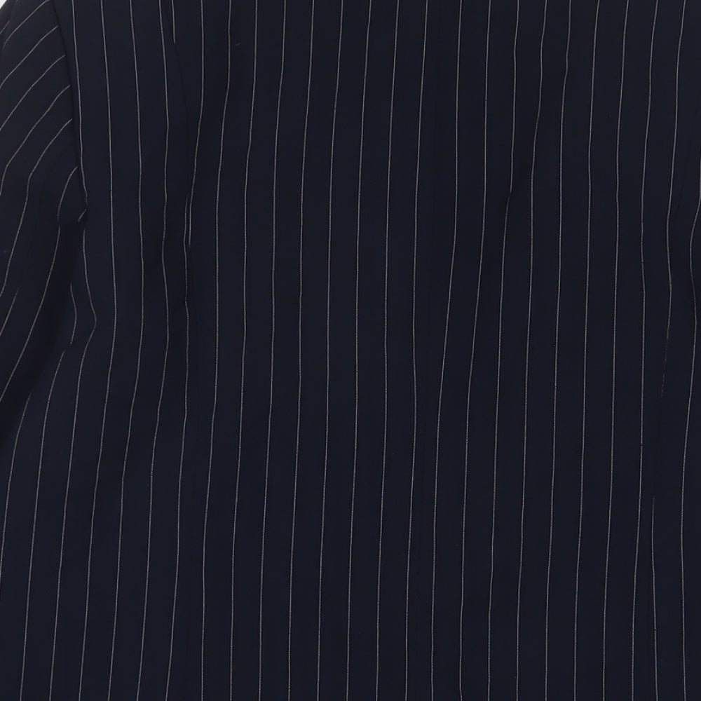 Oasis Womens Blue Striped Jacket Blazer Size 12 Button