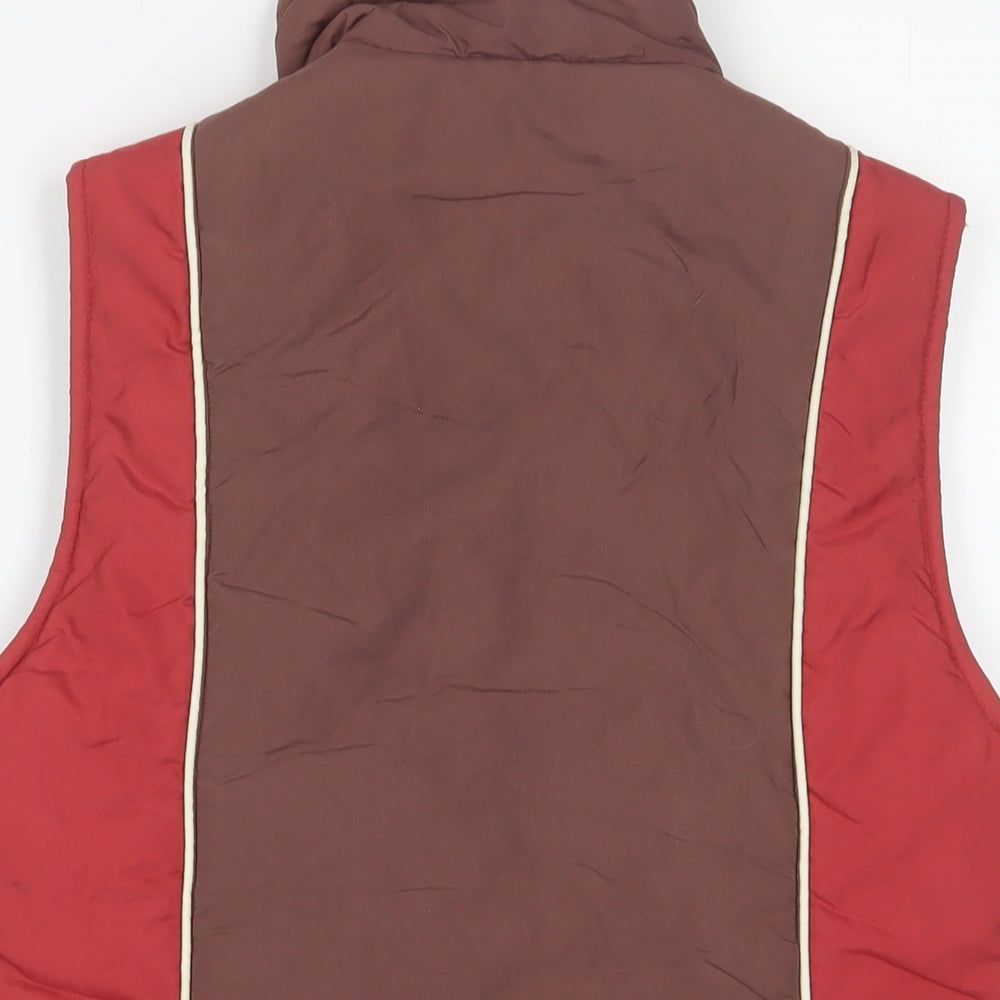 HOOCH Womens Red Gilet Jacket Size 10 Zip