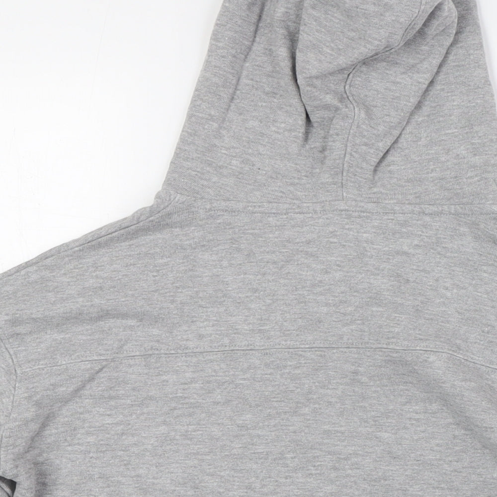 Mango Boys Grey Cotton Full Zip Hoodie Size 10 Years Zip