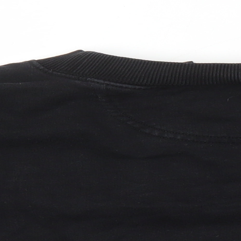 ASOS Womens Black Cotton Blend Pullover Sweatshirt Size 12