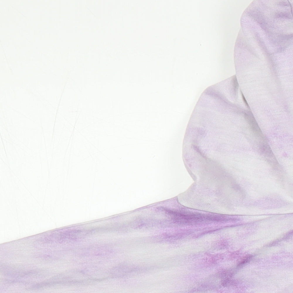 ROMWE Girls Purple Polyester Pullover Hoodie Size XS