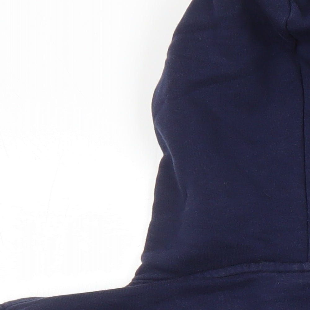 West Beach Womens Blue Cotton Pullover Hoodie Size M