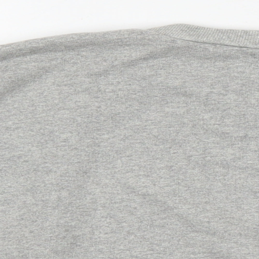 PRETTYLITTLETHING Womens Grey Polyester Pullover Sweatshirt Size 4 - Cropped