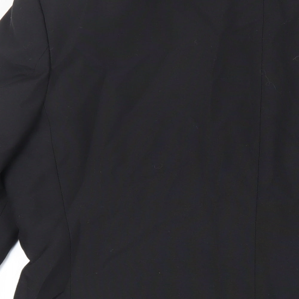 The Label Mens Black Wool Tuxedo Suit Jacket Size 40 Regular