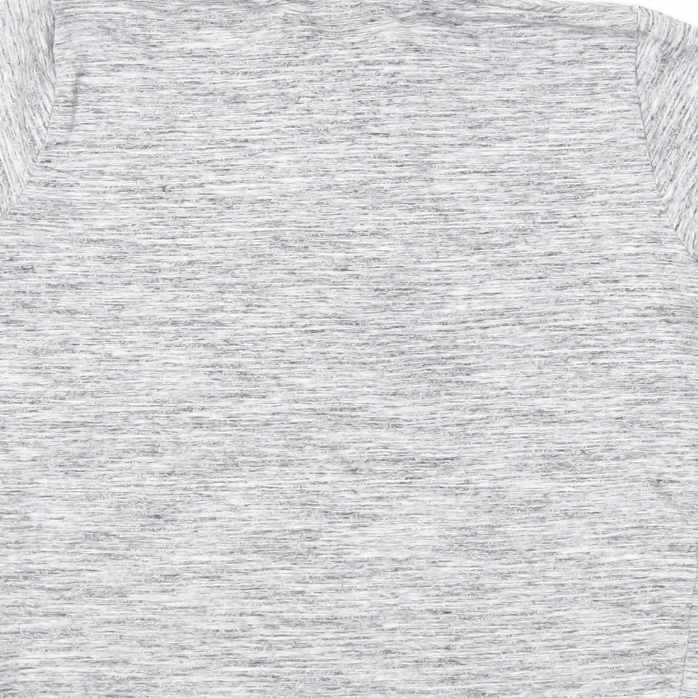 Next Boys Grey Cotton Pullover Polo Size 9 Years Collared Zip