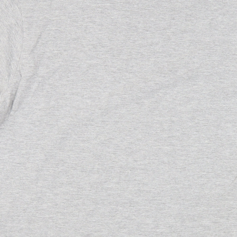 BC Collection Womens Grey Cotton Basic T-Shirt Size S Crew Neck