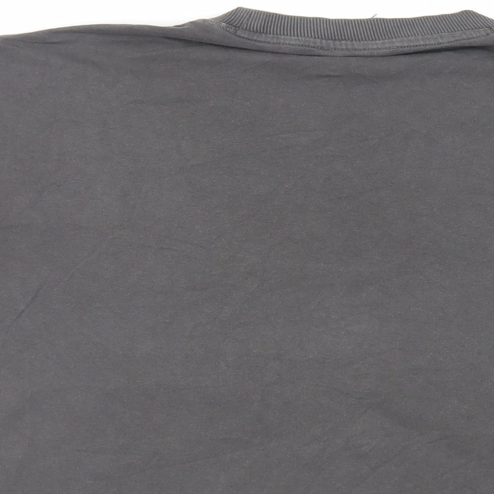 Topshop Womens Grey Cotton Basic T-Shirt Size XS Crew Neck