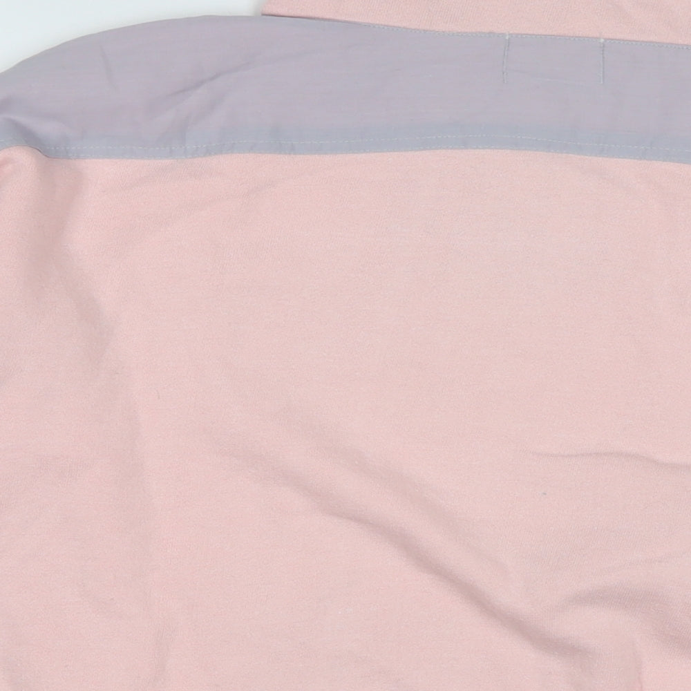 Picket and post Womens Pink Cotton Pullover Sweatshirt Size M