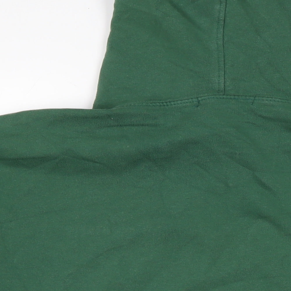 Missguided Womens Green Cotton Pullover Hoodie Size 10