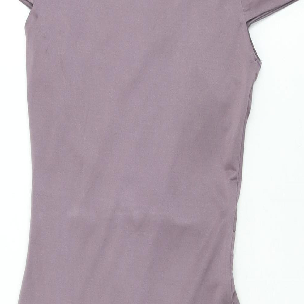 Fashion Nova Womens Purple Polyester Bodycon Size XS V-Neck Pullover