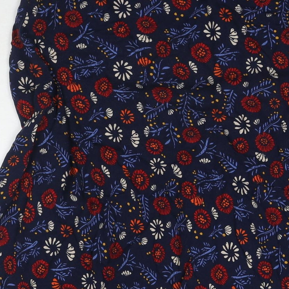 Country Rose Soap Co. Womens Blue Floral Polyester Maxi Skirt Size 12