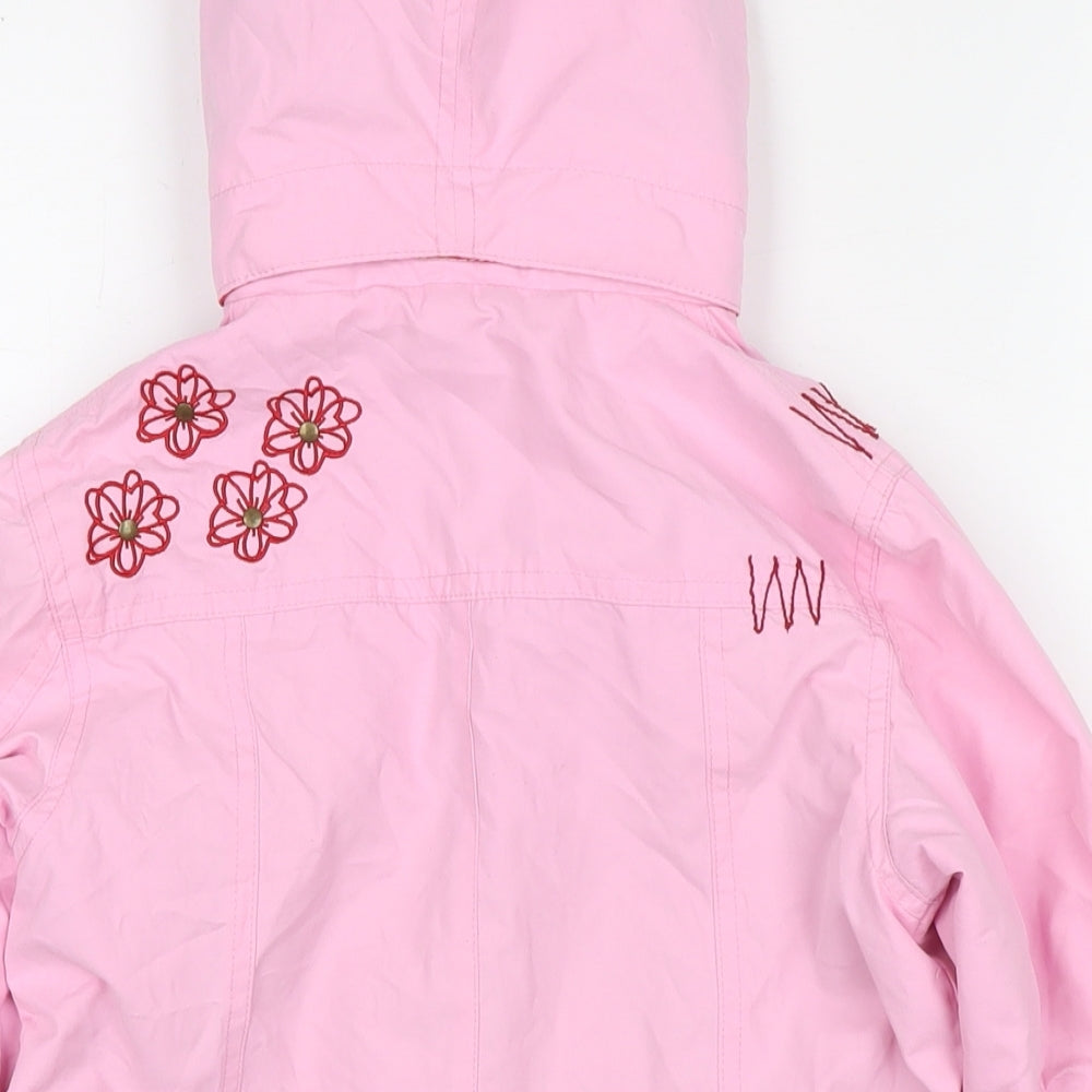 Fransa Girls Pink Jacket Size 6 Years Zip