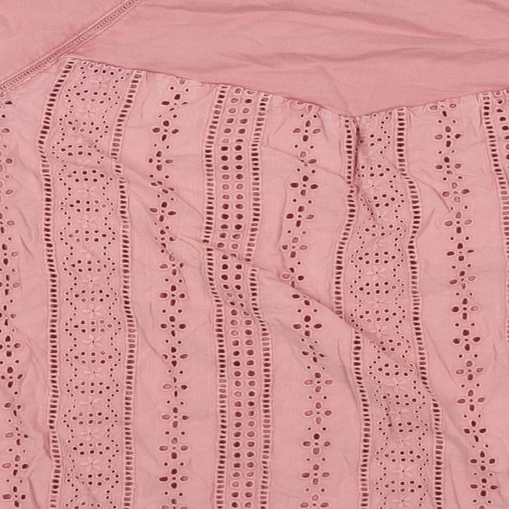 NEXT Womens Pink Cotton Pullover Sweatshirt Size 16 Pullover