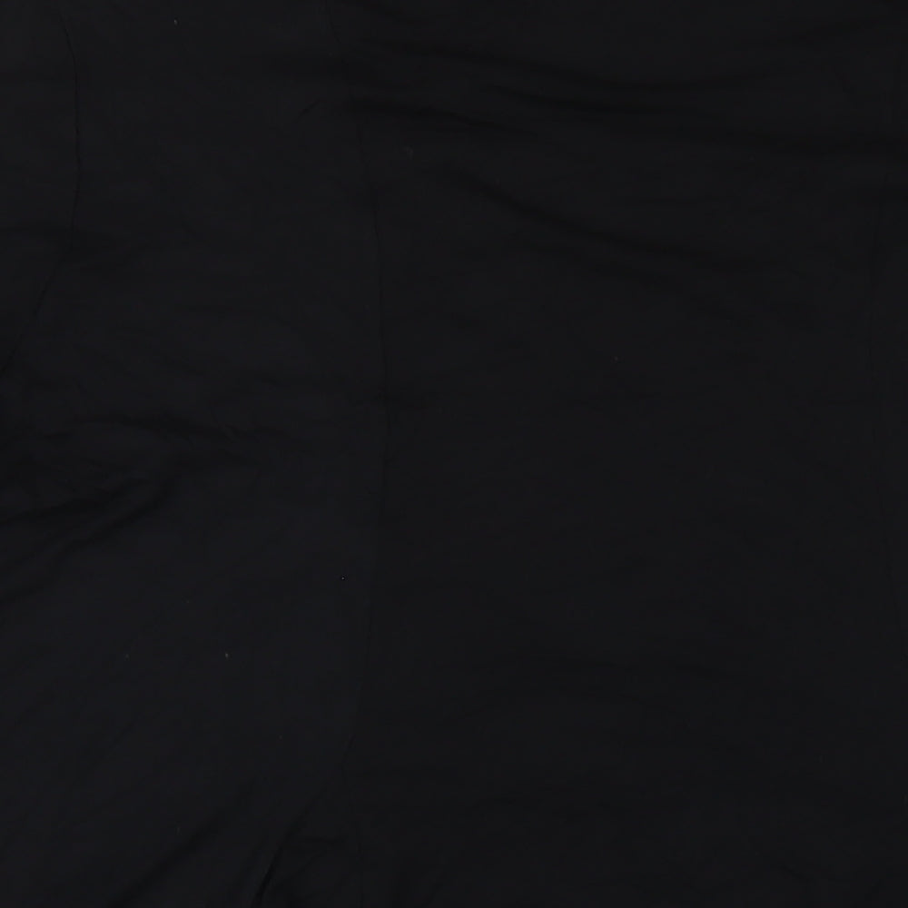 Deane & White Womens Black Viscose Basic T-Shirt Size 22 Round Neck