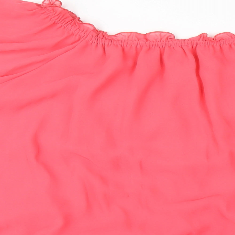 Joanna Hope Womens Pink Polyester Basic T-Shirt Size 30 Scoop Neck